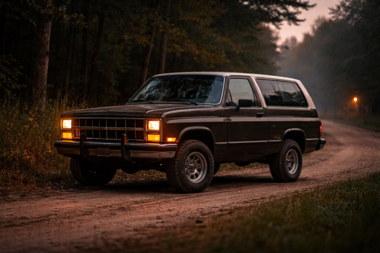 1980s rugged SUV similar to Jim Hopper’s car in Stranger Things